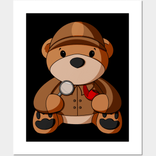 Detective Teddy Bear Posters and Art